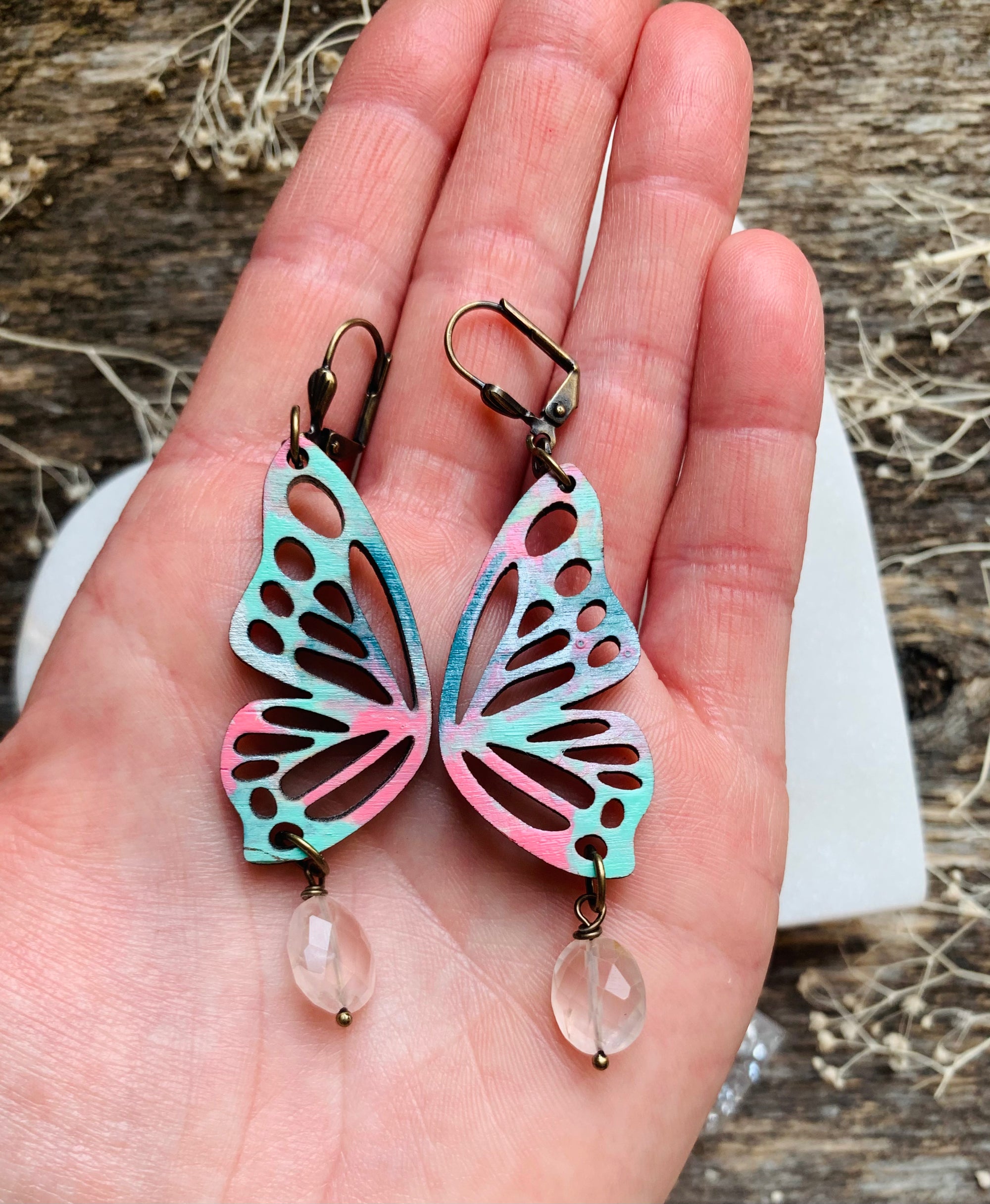 Secret Garden Butterfly Wing Earrings