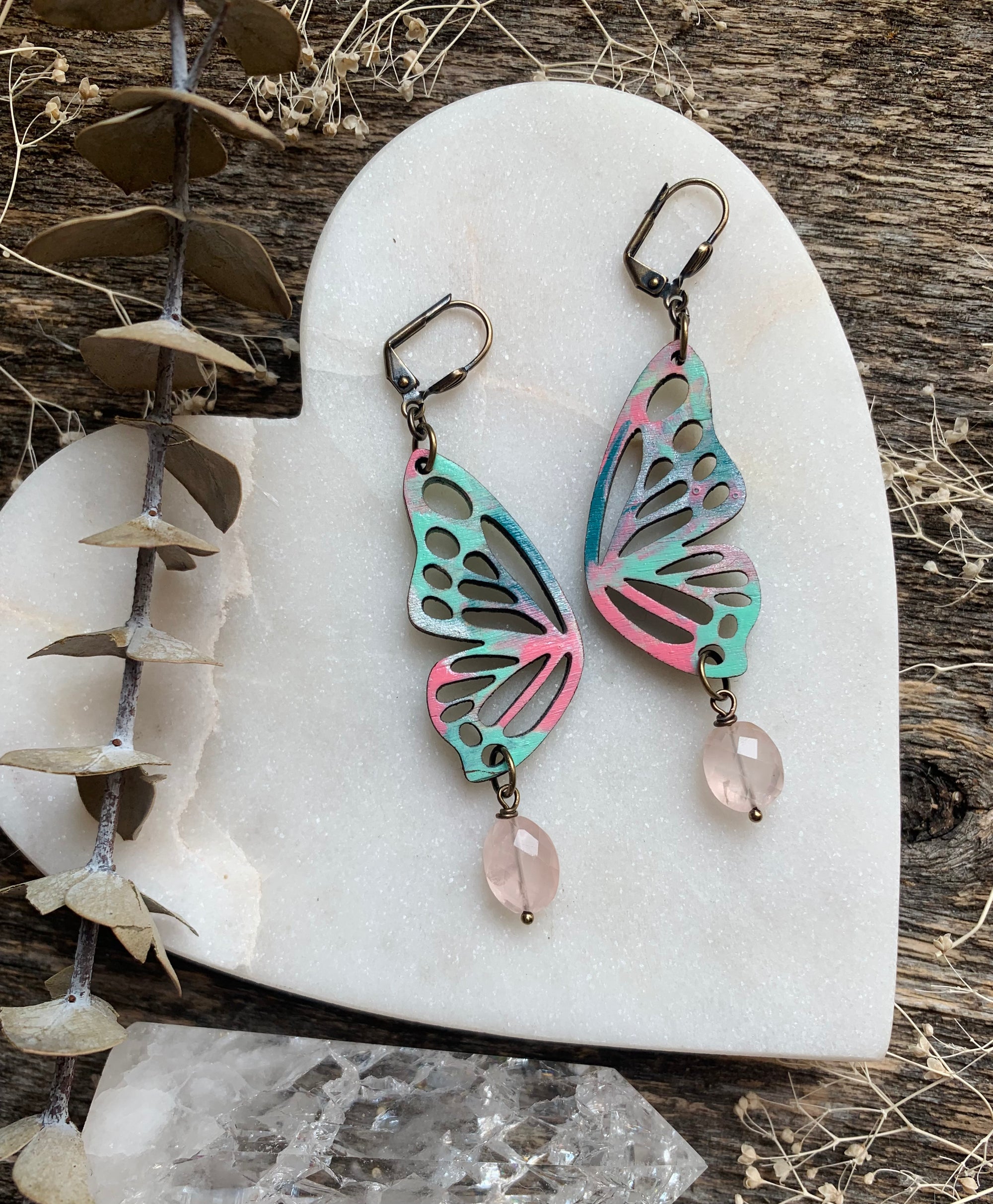 Secret Garden Butterfly Wing Earrings
