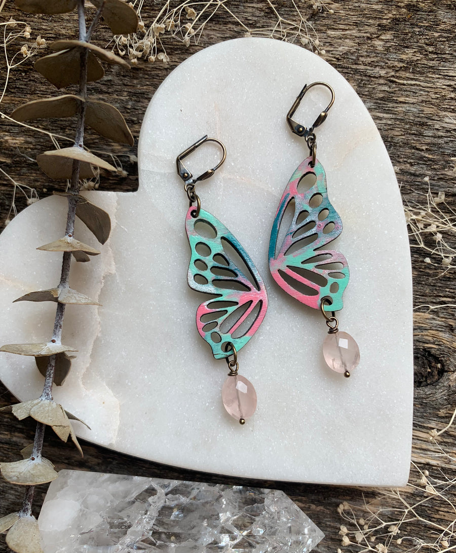 Secret Garden Butterfly Wing Earrings