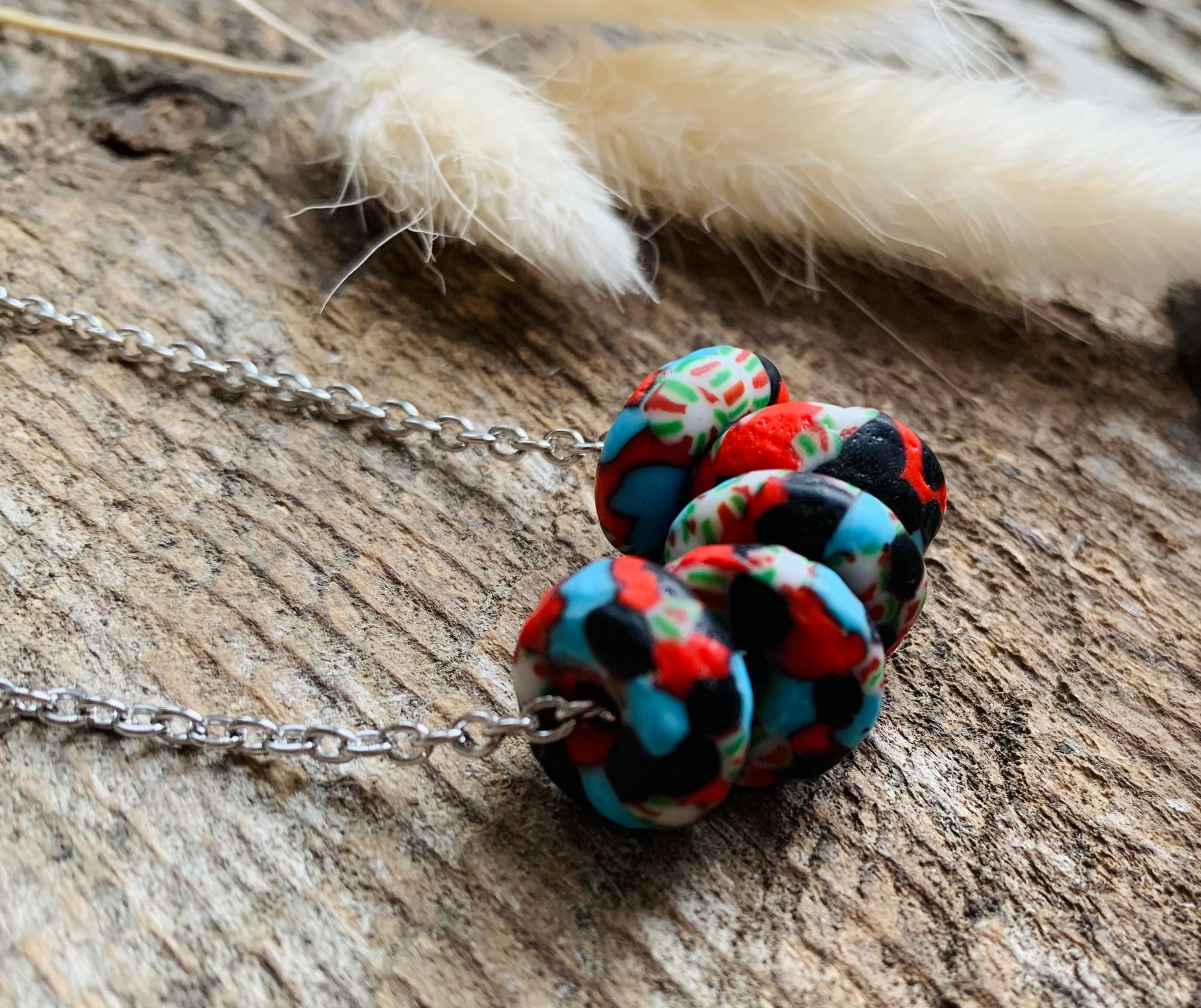 Multi Coloured African Glass Necklace