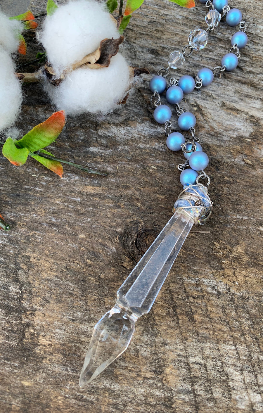 Swarovski Crystal Pearl & Vintage Crystal Necklace