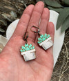 Potted Succulent Earrings