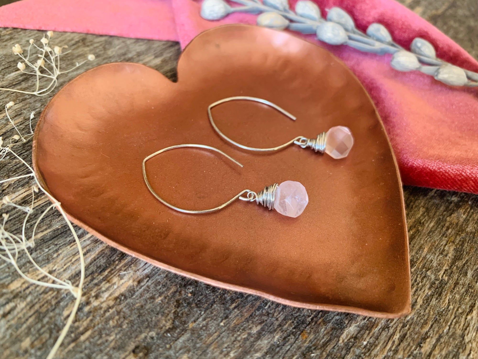 Rose Quartz Kate Earrings