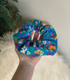 Large Vintage Flower Child Hair Scrunchie