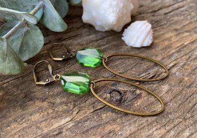 Peridot Calla Earrings