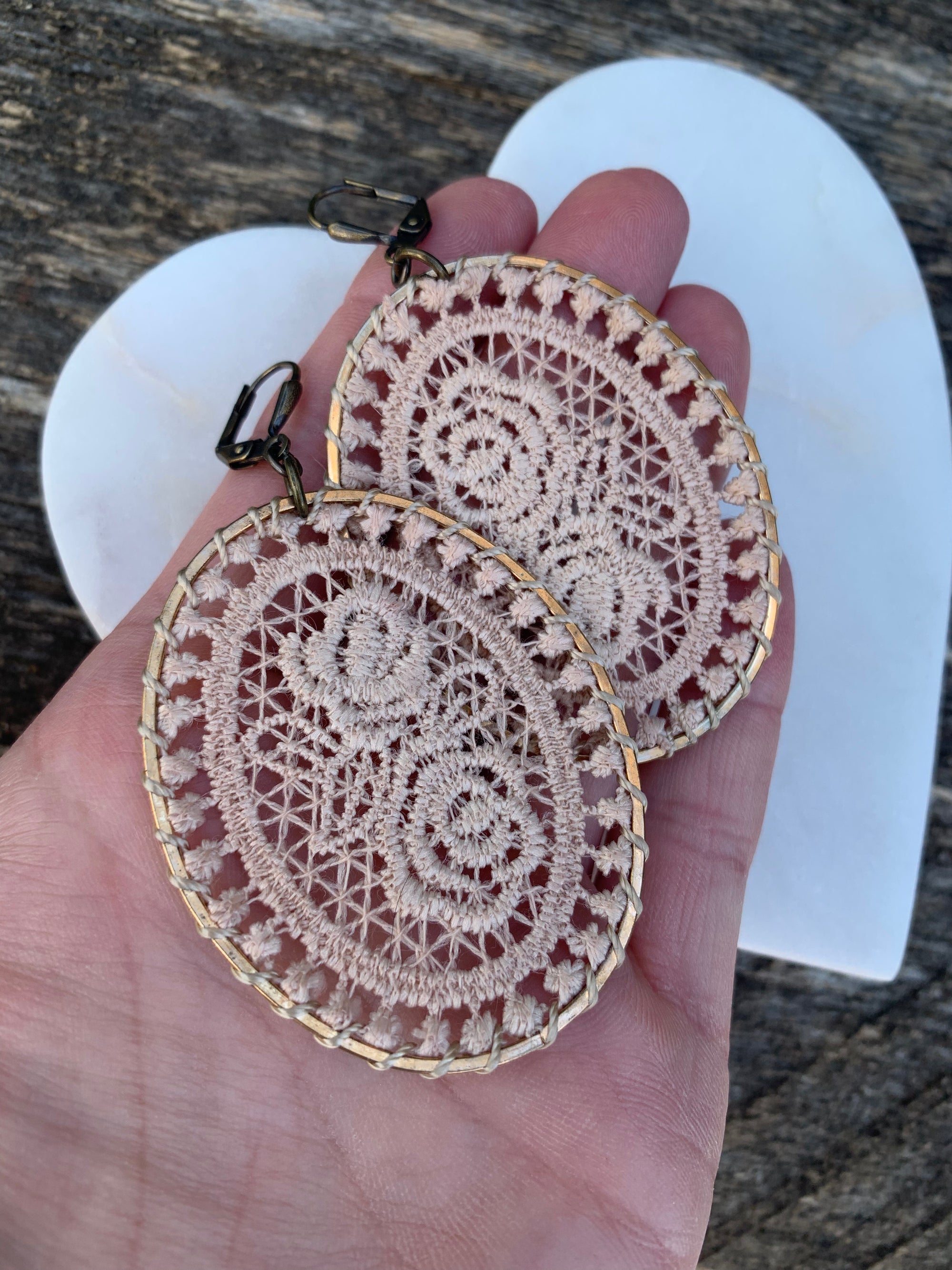 Latte Doily Earrings