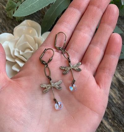 Shimmer Dragonfly Earrings