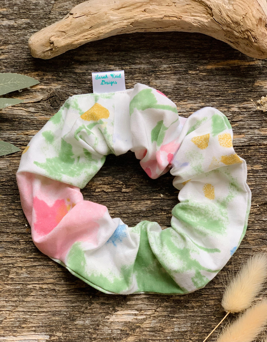 Petite Vintage Spring Floral Hair Scrunchie