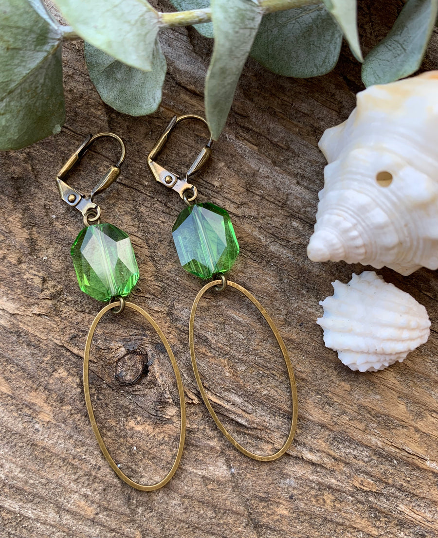 Peridot Calla Earrings