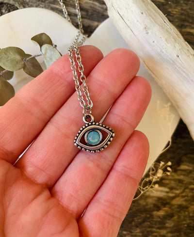 Pacific Opal Evil Eye Necklace