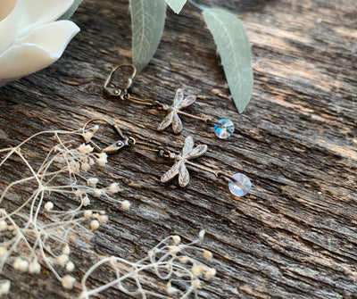 Shimmer Dragonfly Earrings