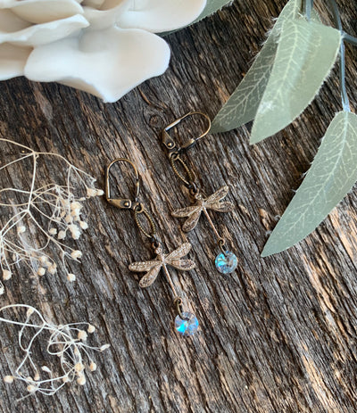 Shimmer Dragonfly Earrings