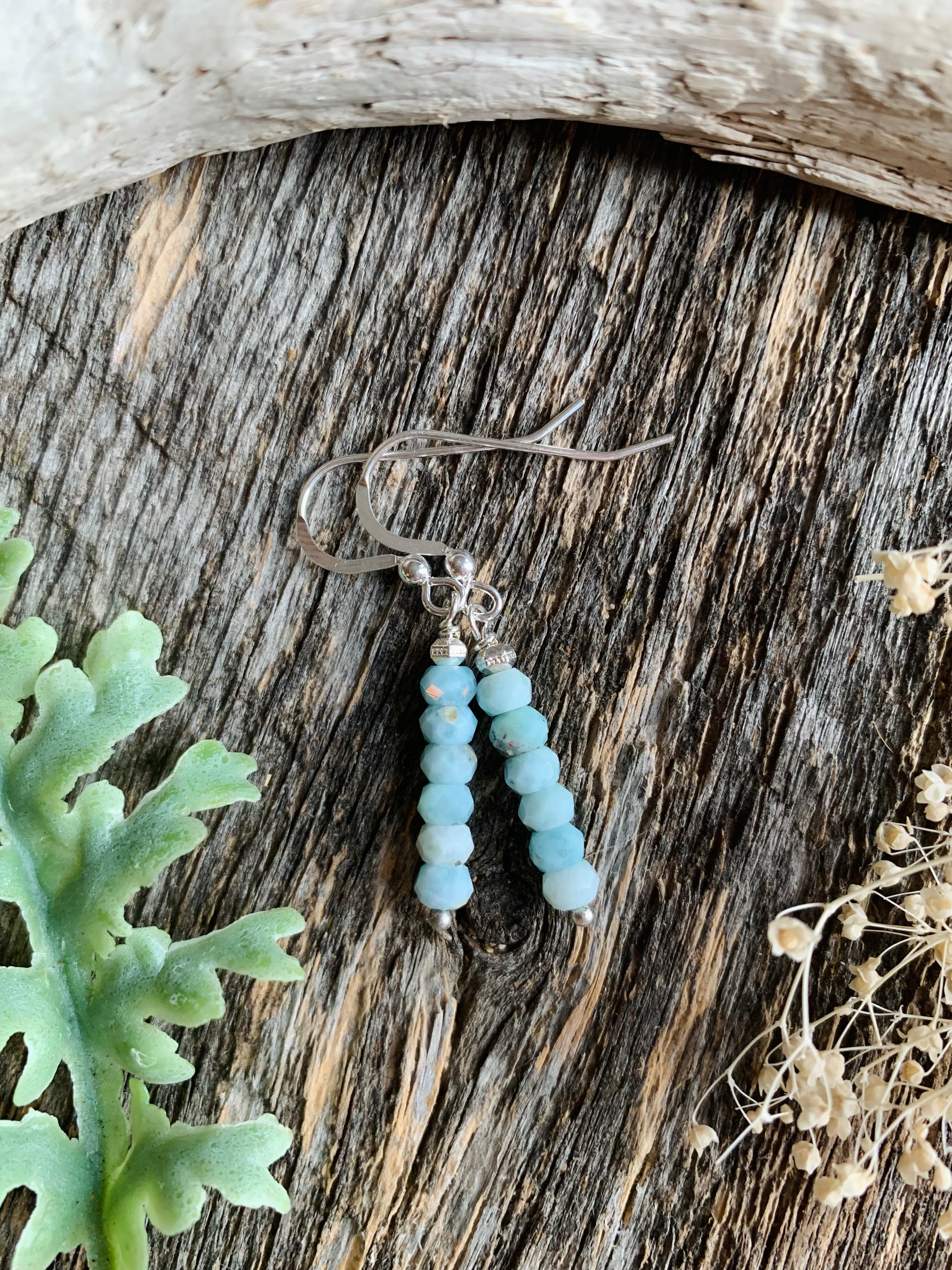 Petite Larimar Dangle Earrings