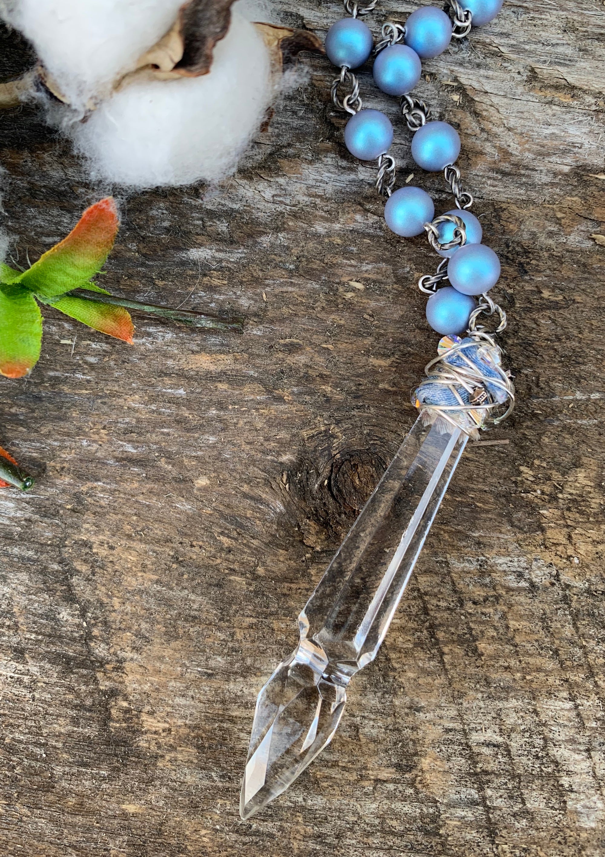 Swarovski Crystal Pearl & Vintage Crystal Necklace