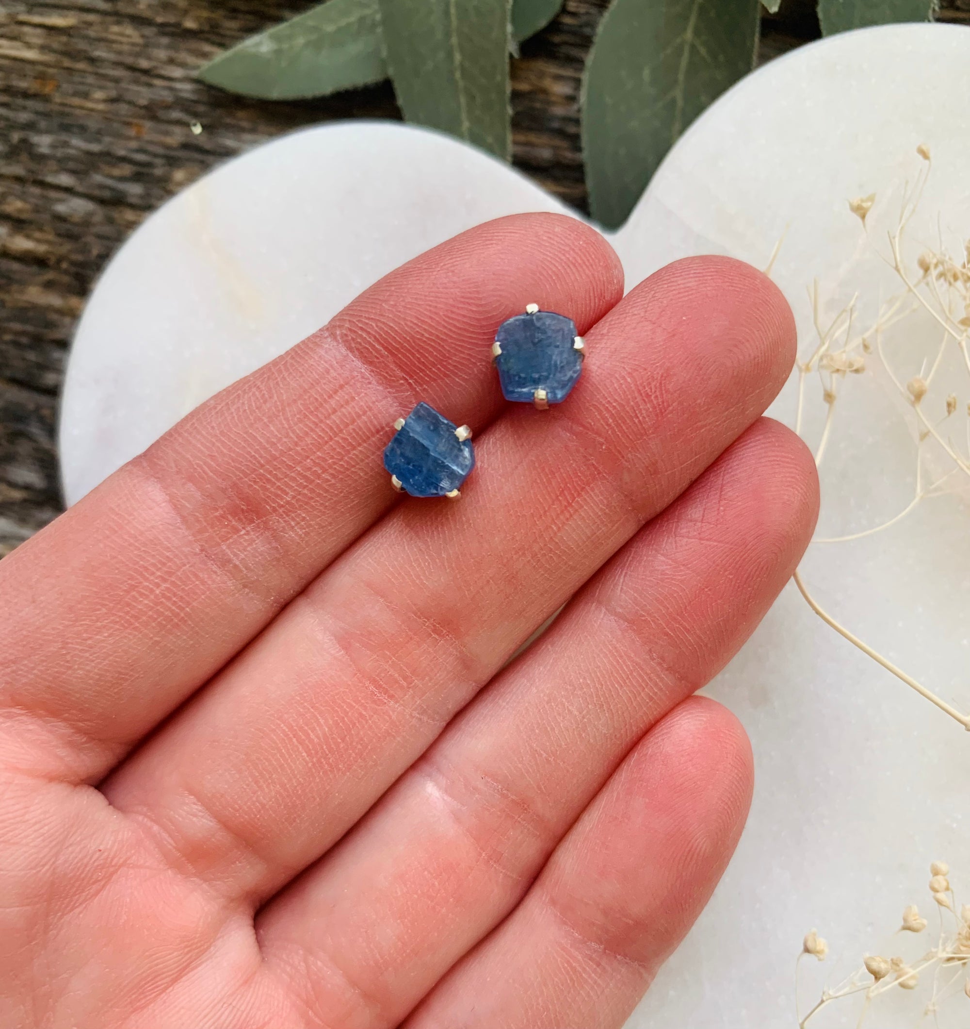 Blue Kyanite Studs