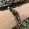 Golden Rose Rustic Leaf Bracelet