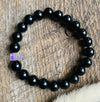 Black Onyx & Crystal Cube Gemstone Bracelet