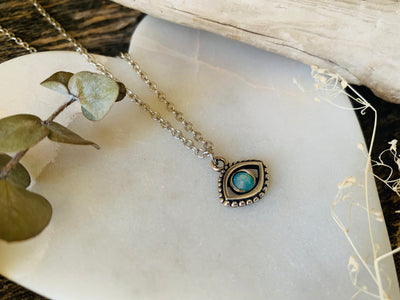Pacific Opal Evil Eye Necklace