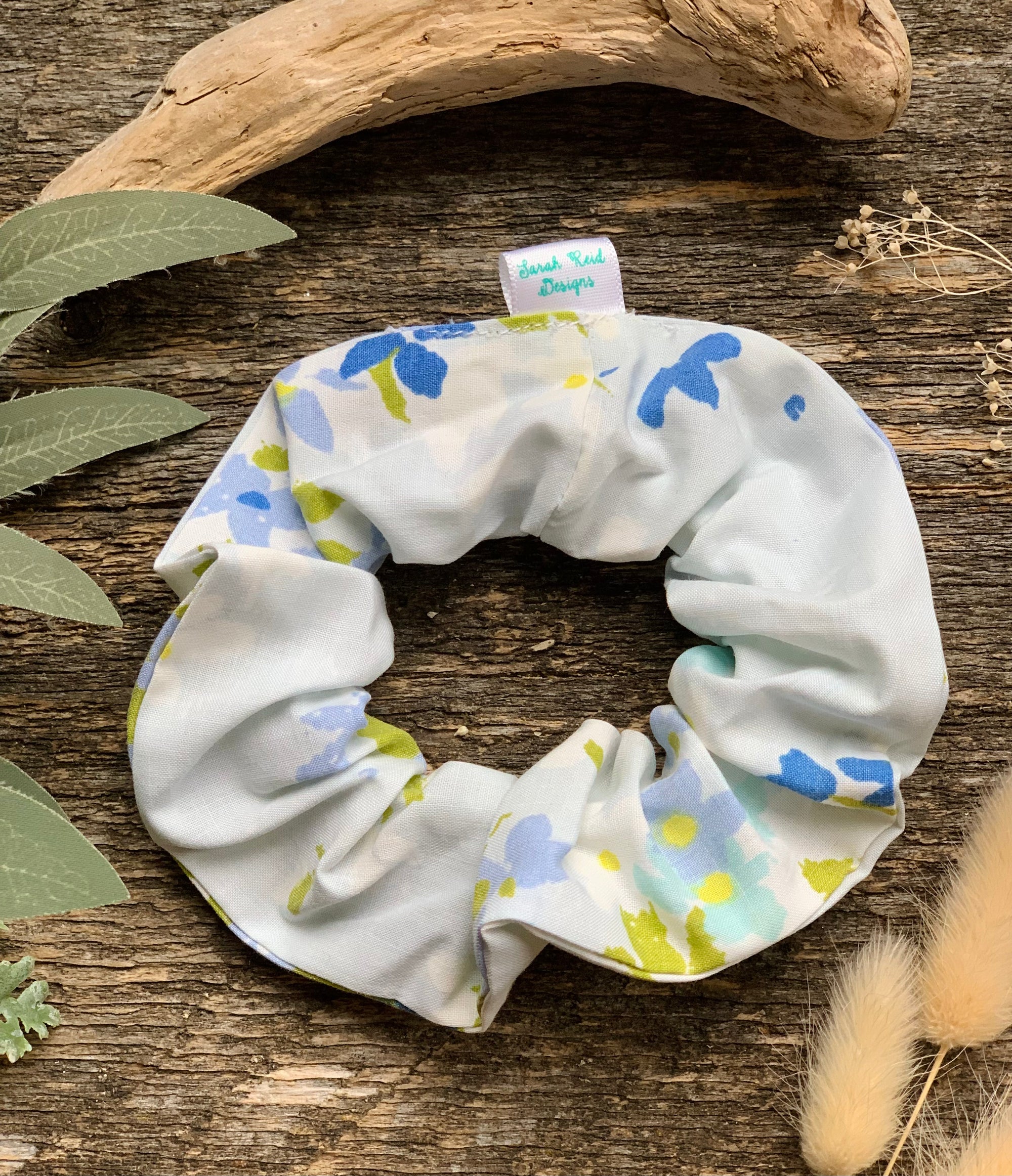 Petite Vintage Blue Skies Hair Scrunchie