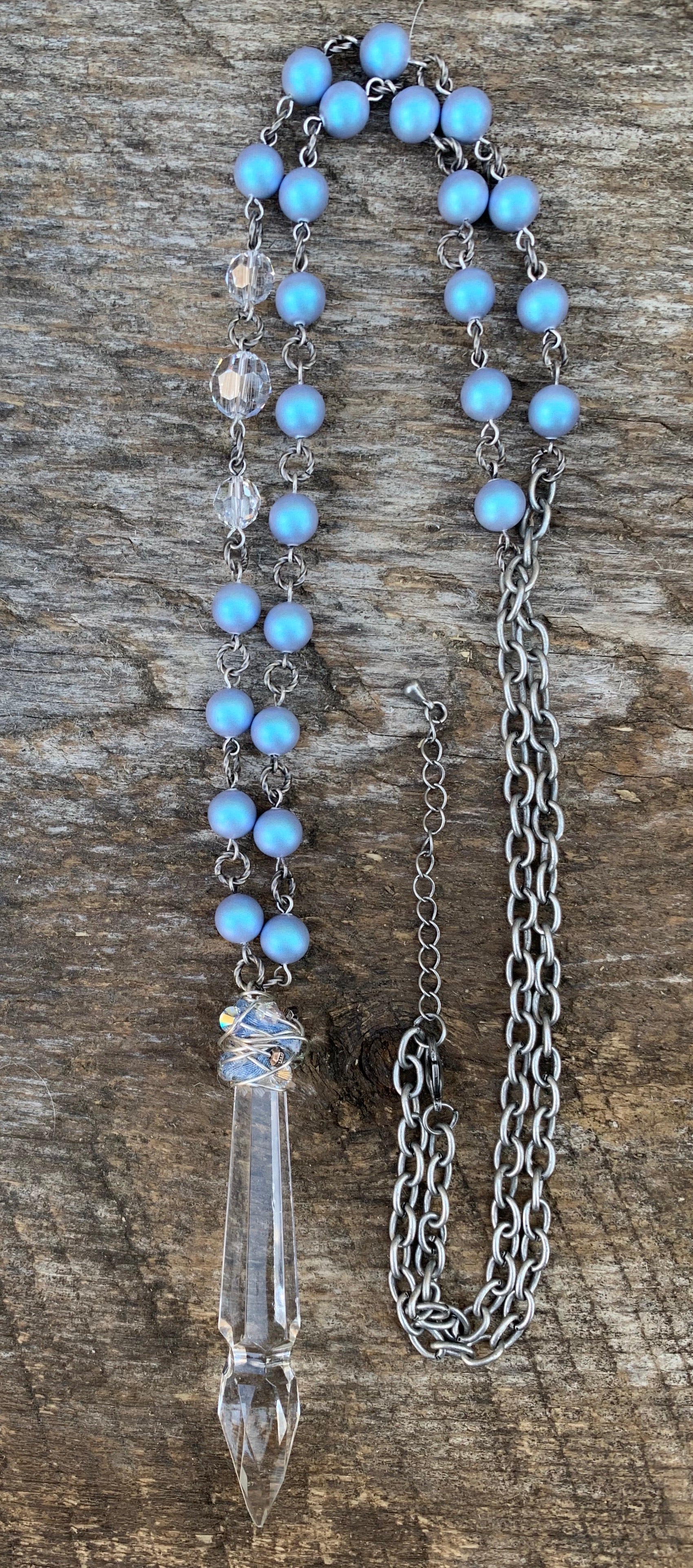 Swarovski Crystal Pearl & Vintage Crystal Necklace