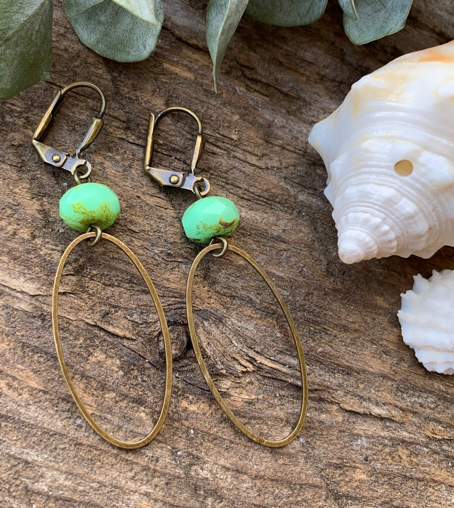 Mint Calla Earrings
