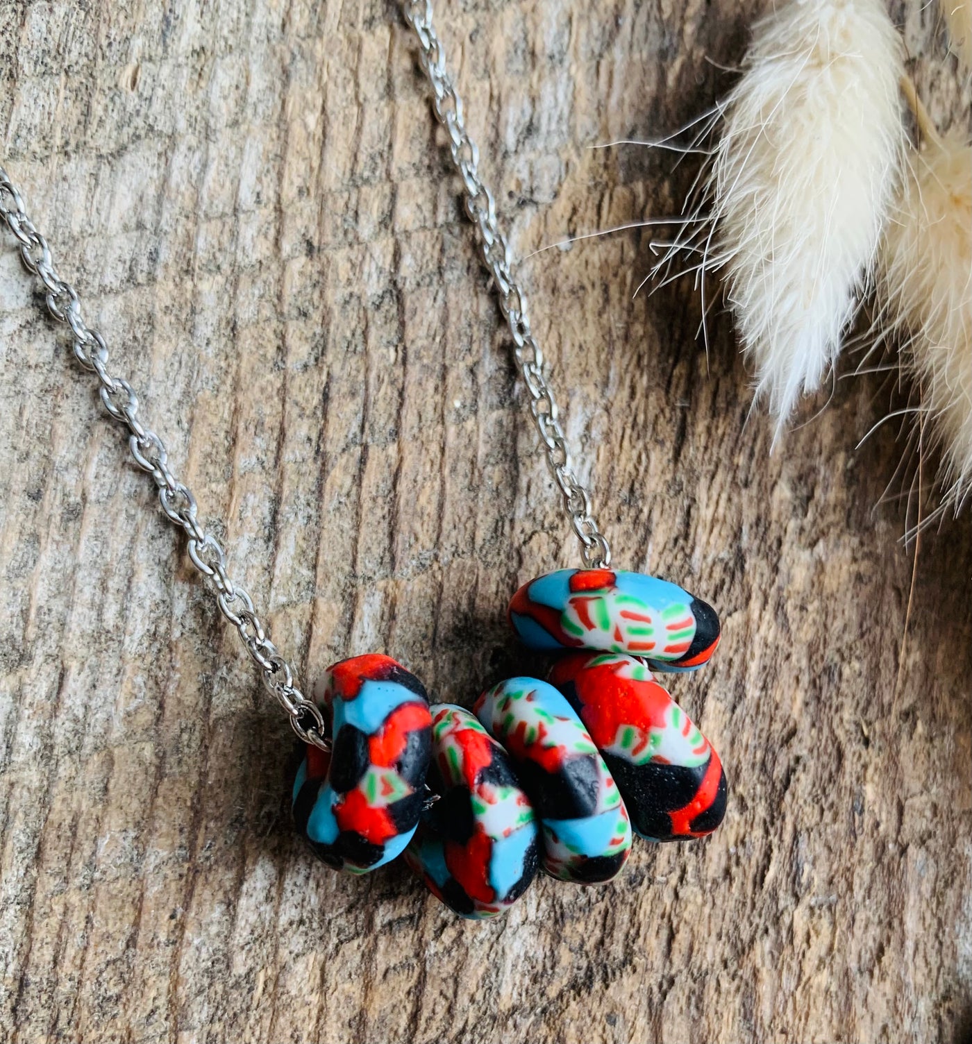 Multi Coloured African Glass Necklace