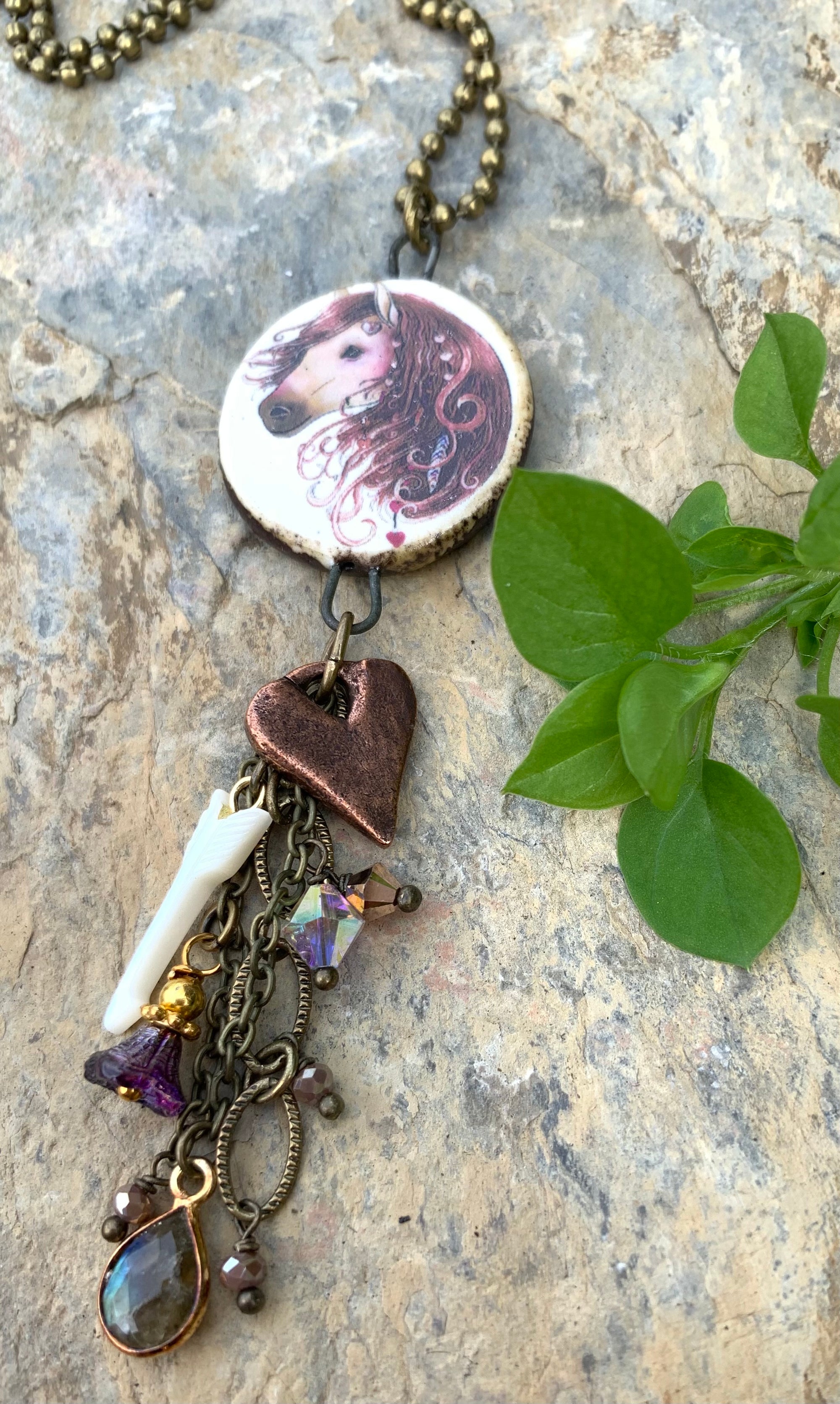 Follow your Arrow Horse Necklace