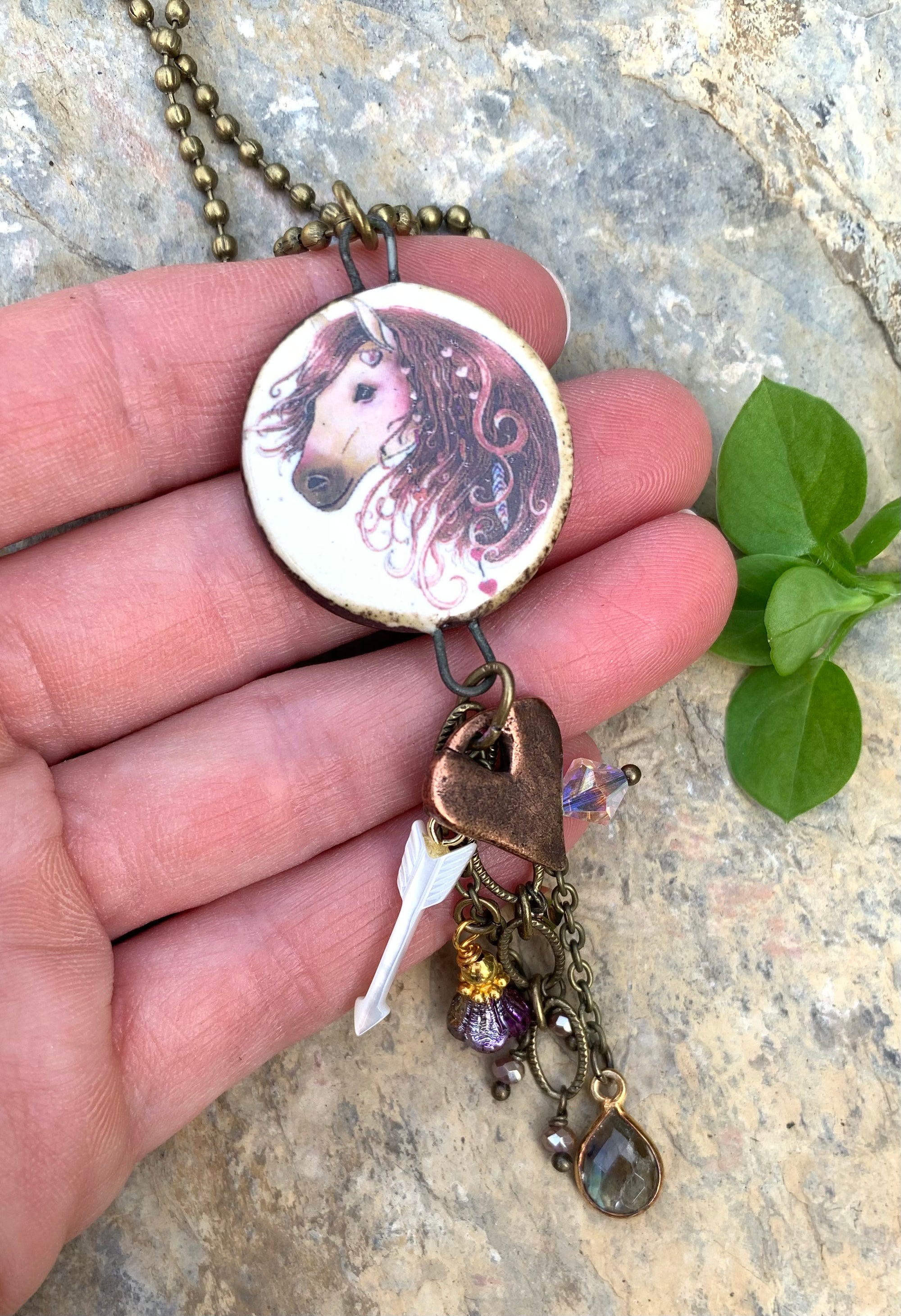 Follow your Arrow Horse Necklace