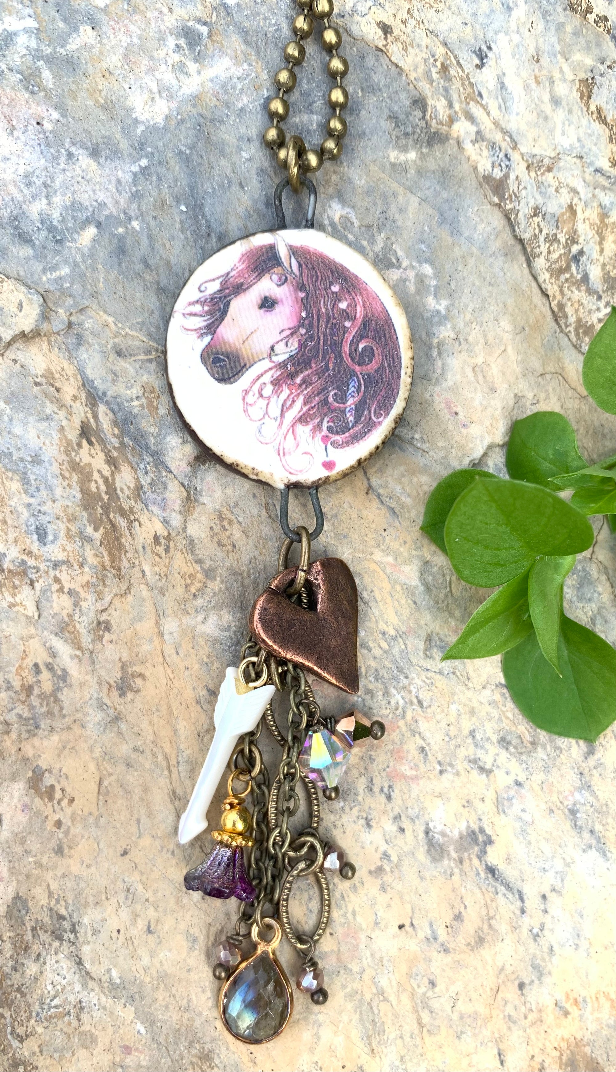 Follow your Arrow Horse Necklace