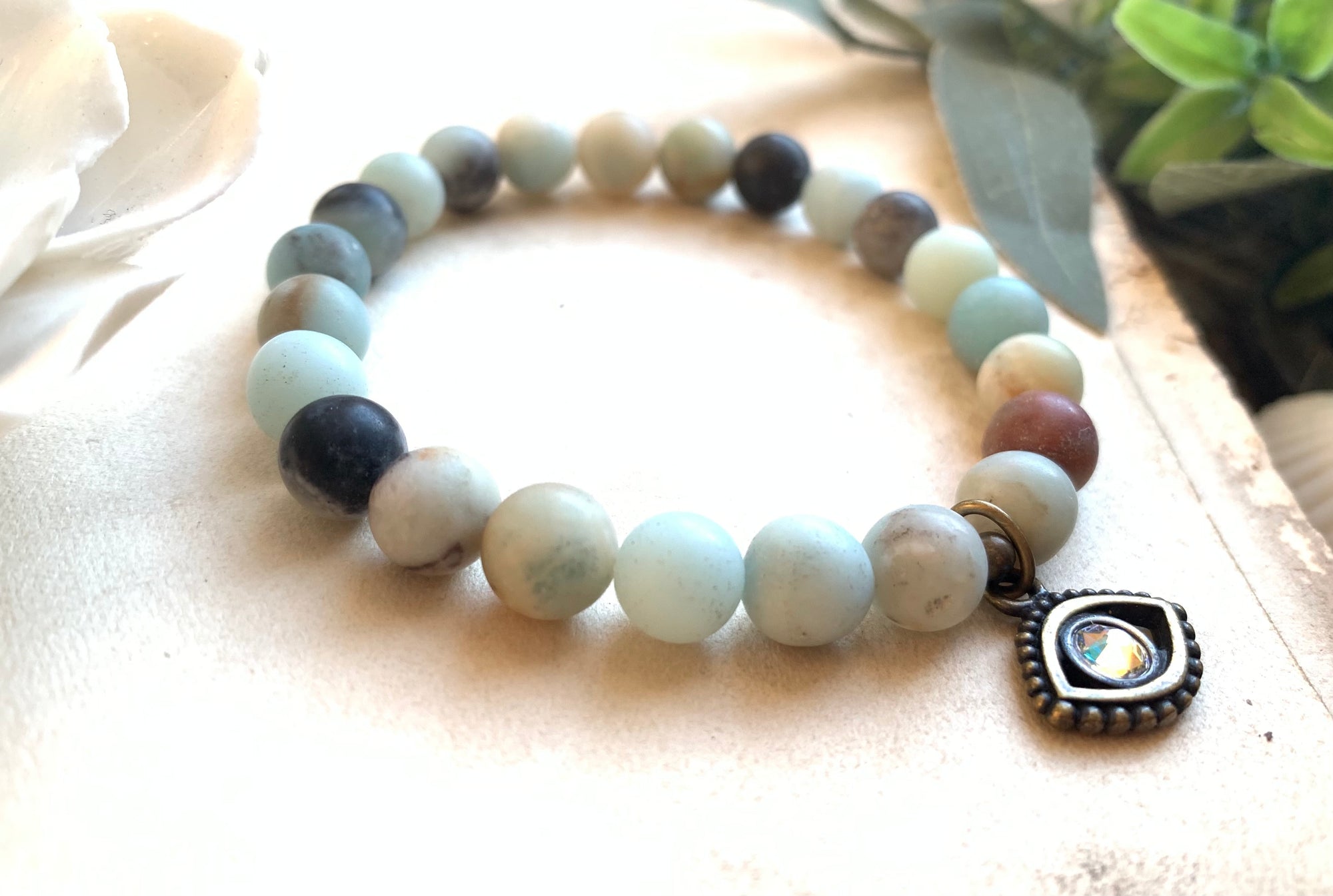 Evil Eye Amazonite “Protection” Bracelet