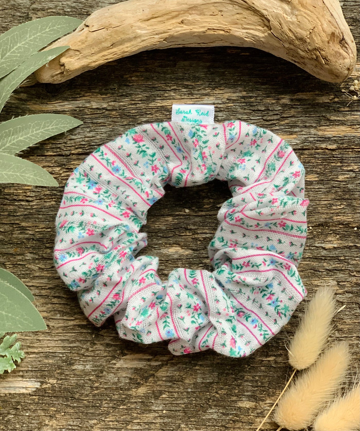 Petite Vintage Cottage Floral Hair Scrunchie